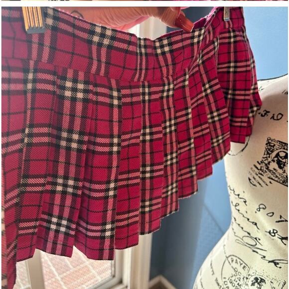 Plaid School Girl Mini Lingerie/Stripper Dress- Size Large - Picture 3 of 6